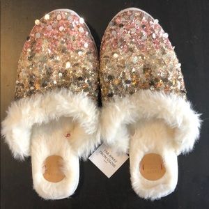 Anthropologie- Far Away From Sequin Slippers!